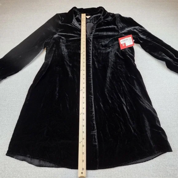 Reba Black Velvet Long Tunic Top/Dress Women's 14 Long Sleeve Western Country - Picture 9 of 10